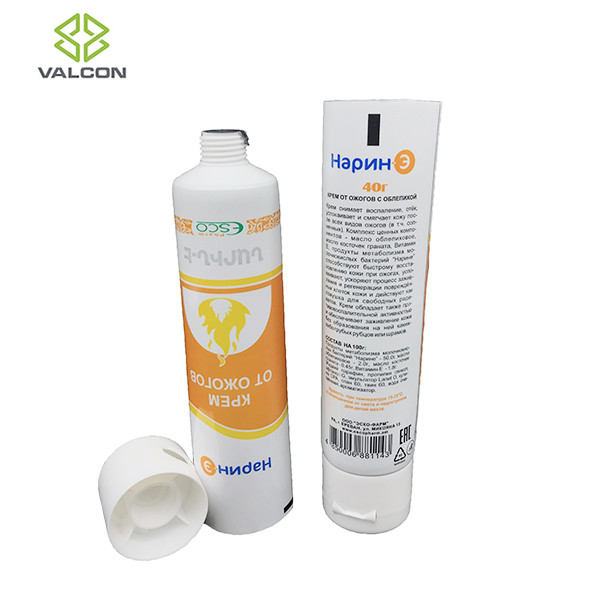 Offset Printing Laminated Tubes White Flip Cap Diameter Aluminium 30 MM