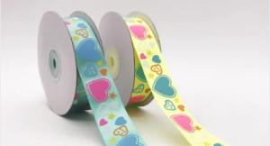 China Customized Print Satin Grosgrain Ribbon with Logo For Wrapping Decoration Garment wholesale