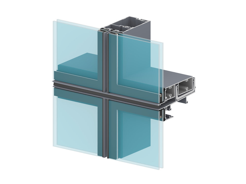 Professional Aluminium Curtain Wall Profile Thin Aluminium Extrusion Frame