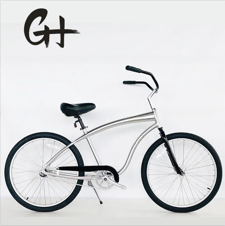 1.8m Length KMC Chain 26 White Wall Men's Bicycle Wheels for Custom Beach Cruiser Bike