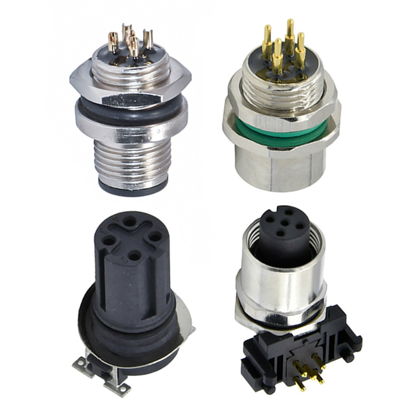 Electrical Waterproof Circular Connector A Code 3 4 5 Pins M12 Sensor Connector Molded Cable