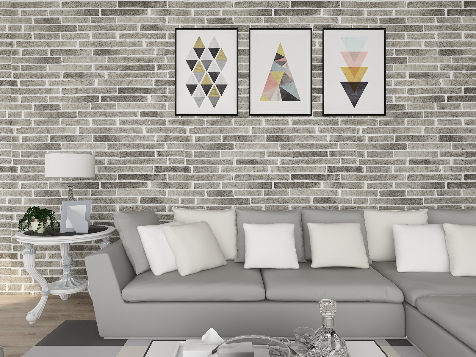3D Slate Stone Brick Effect Wallpaper PVC 3D Brick Wallpaper For Walls