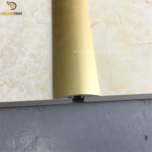 China Matt Light Gold Flooring Threshold Strips , Metal Floor Trim 2500mm Length wholesale
