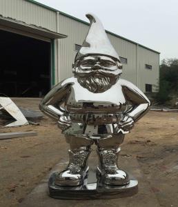 China Santan Clause Stainless Steel Sculpture , Customized Outdoor Modern Sculptures wholesale