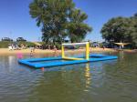 Anti-UV 0.9mm PVC Tarpaulin Inflatable Water Volleyball Court For Water Sport