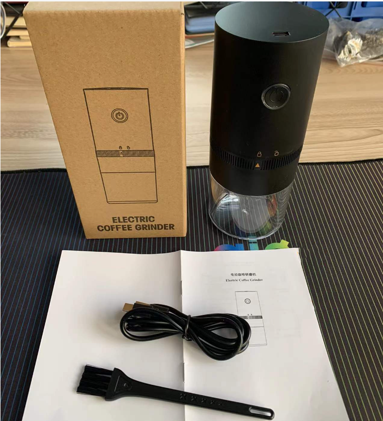 Electric Coffee Bean Grinder Machine with Cleaning Cycle and USB Rechargeable Portable