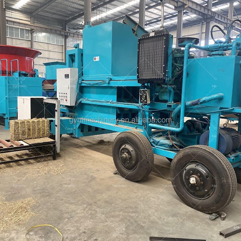 Wood Sawdust Hay Baler Bagging Machine Equipment with 80-120 Bales Capacity and PLC