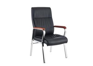 China Double Plush Black Guest 107cm Office Staff Chairs wholesale