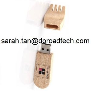 China Wooden Fork Shaped USB Flash Sticks wholesale