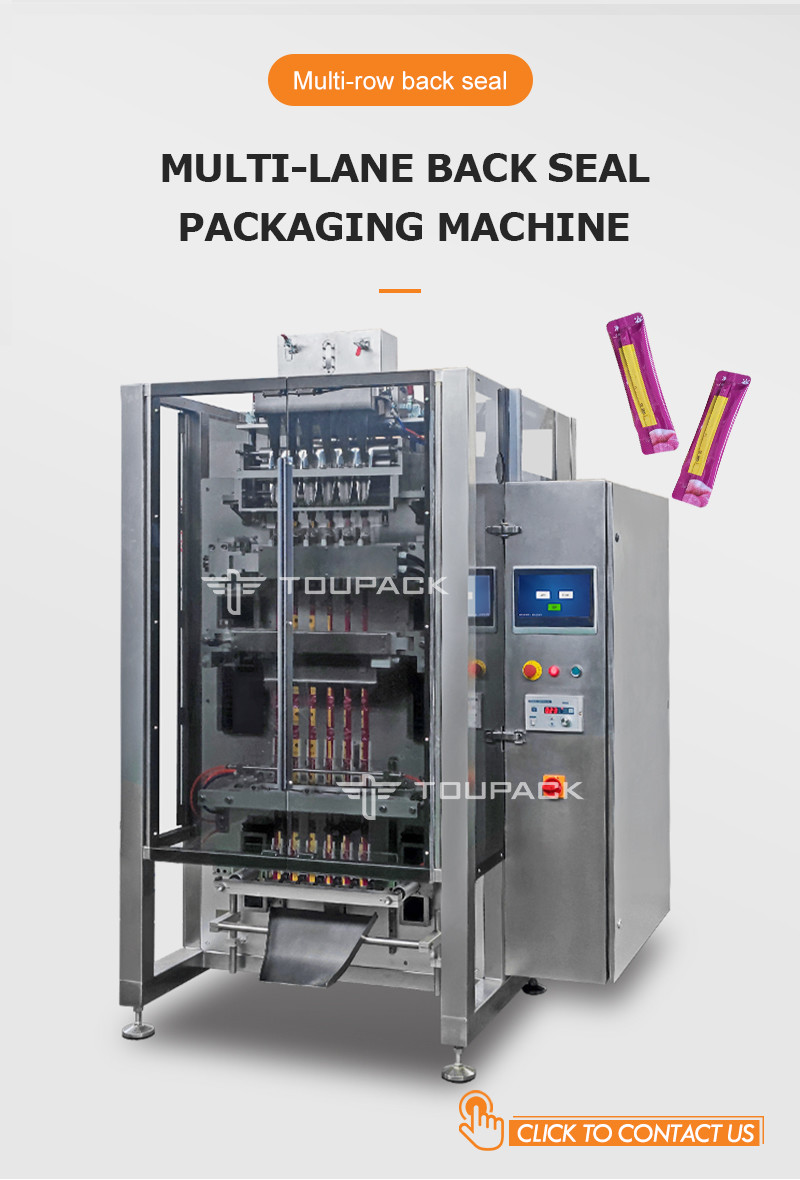 SS Sachet Packing Machine Coffee Powder Sugar Honey 2/6/8/16 Multi Lane Back Seal Packing Machine