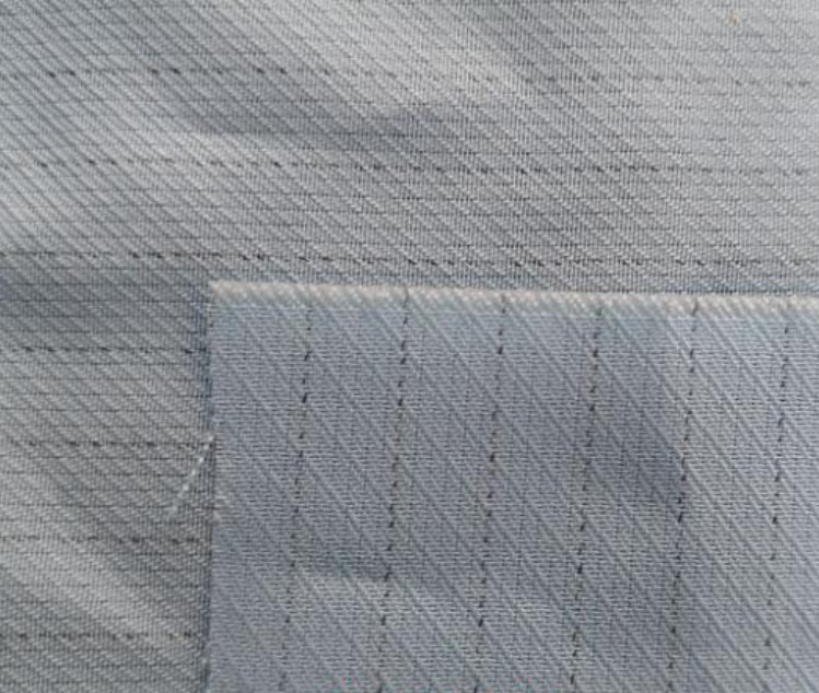 143GSM ESD Fabric Plain Weave Polyester 57/58" Anti Static Clothing Material
