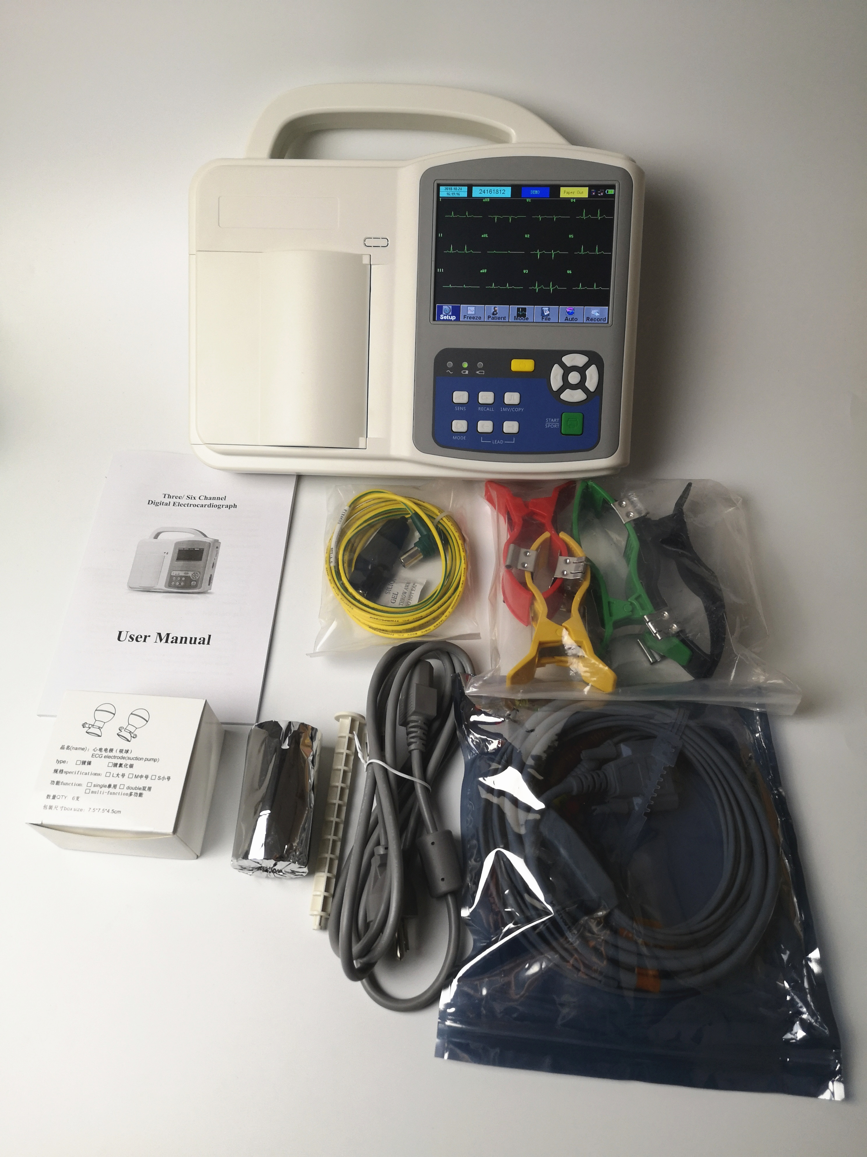 UN8003 Medical Ambulatory New ECG Machine Diagnostic Equipment CE ISO