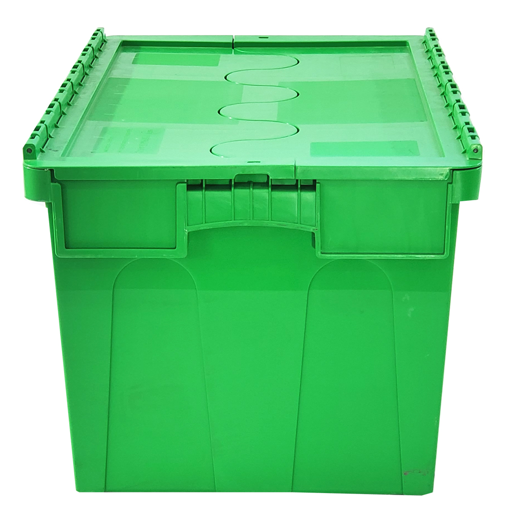 Large Plastic Storage Crates With Lids Nesting In Logistic Storage Box
