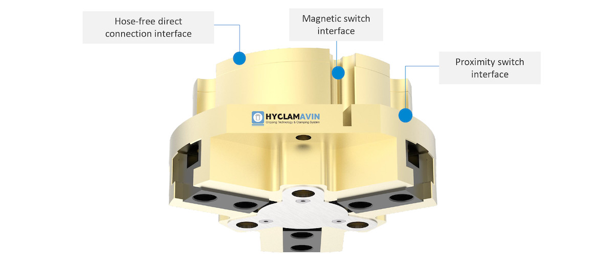 THT-A Pneumatic 3 Finger Gripper Flexible Interface End Of Arm Tooling Grippers