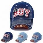 Applique worn out Cow Boy Jeans Styles Unisex Baseball Caps For Summer Children