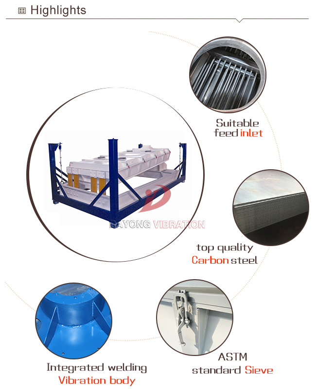 Carbon Steel Material Durable Rectangular Gyratory Sifter / Gyratory Screen