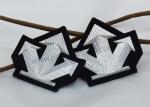 SGS 3D Embossed Patches Microfiber Woven Clothing Labels
