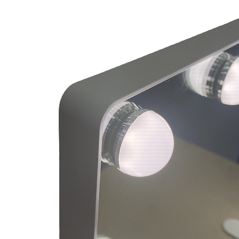 Professional Full Body Black Light Bulb Vanity Mirror with Adjustable LED Lights