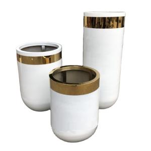 China Indoor reactive glaze flower pots outdoor glazed planters wholesale