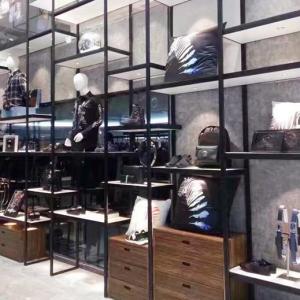 China Wall Boutique Clothing Display Racks Clothes Retail Shop For Apparel Store wholesale
