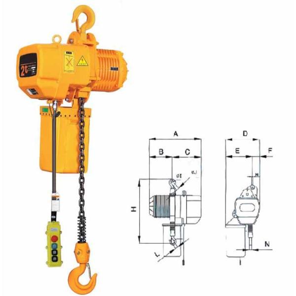 YT Best quality 1 ton 1.5 ton 2 ton 5 ton electric chain hoist kito electric chain hoist