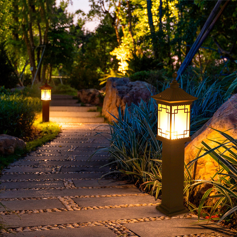 outdoor lawn lamps for decoration easy installation hot-dip galvanized steel pipe high quality stainless steel pole