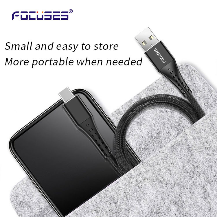 Focuses 60W Fast Charging Data Cable ROHS 3 Foot USB C Cable