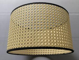 China PVC Inner Rattan Drum Lamp Shade wholesale