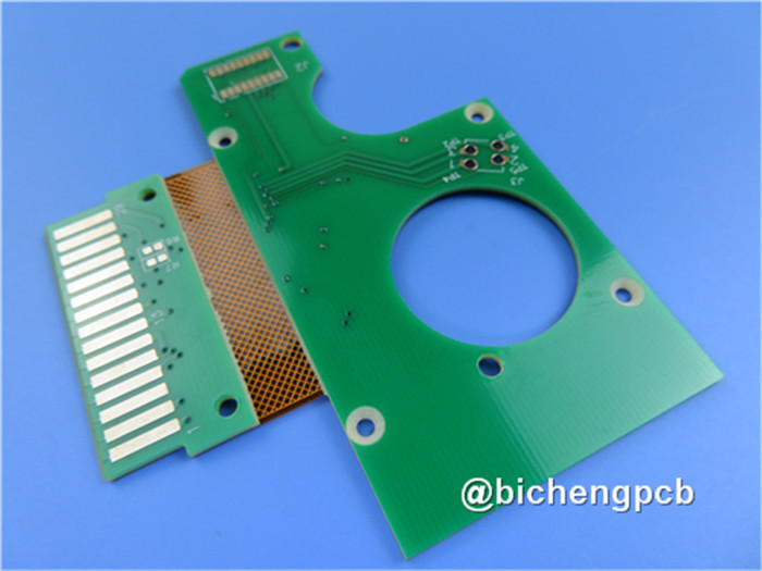 Rigid-Flex PCB Built on FR-4 and Poyimide With Immersion Gold and 90ohm Impedance Control