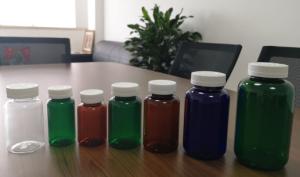 China Round 250ml Healthcare PET Medicine Bottles Green / Brown / Natural Color wholesale