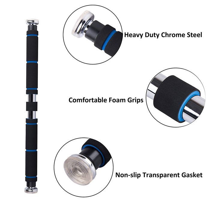 Plated Steel Doorway Pull Up Chin Up Bar Home Exercise Bar