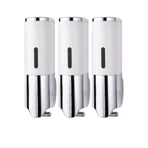 China ABS Triple Soap Dispenser Bathroom Wall Mounted Shampoo Dispenser wholesale