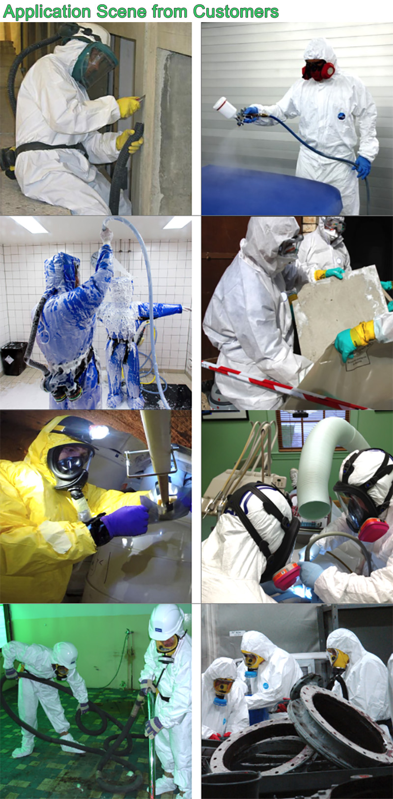 En14126 Microporous SF Overall Protective Clothing PP PE Laminated Full Body Gown