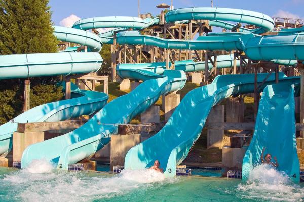 Kids Theme Outdoor Park Sports Games Water Park Design Fiberglass Slides Set