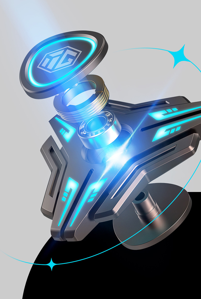 Kids Metal Fidget Spinner Luminous Light Stress Relief Spinner for Fingertips