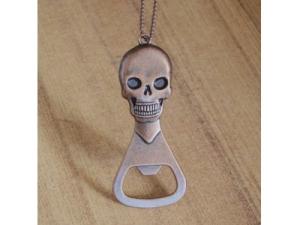 China Antique Copper Skull Beer Bottle Opener,Fancy beer bottle opener, die casting metal alloy 2D skull shape antique copper wholesale