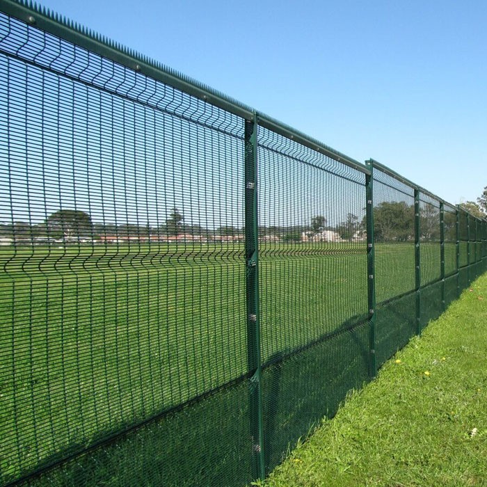358 high security wire fence 12.7mm x 76.20mm diameter 3.00mm/4.00mm powder coated RAL 9001