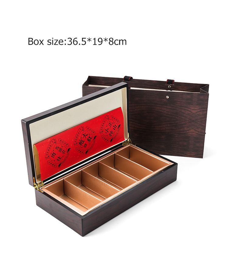 Dustproof Thickened Wood Tea Box Organizer Multifunctional Durable