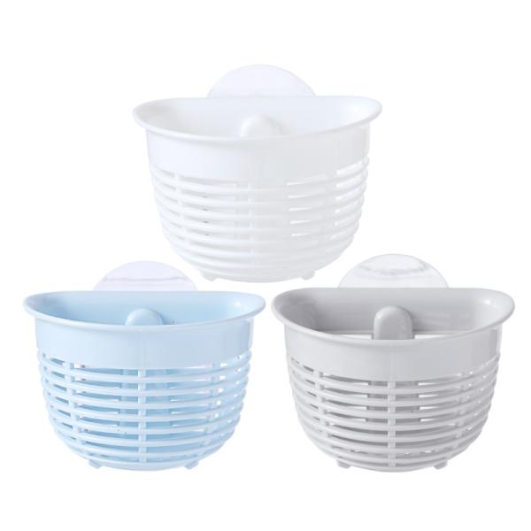 Plastic PP Suction Cup Bitumen Receive Basket For Kitchen