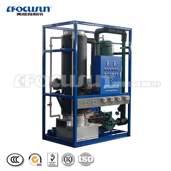 10 Tons Water-Cooled Tube Ice Making Machine with in Need of R404a/R22 Refrigerant