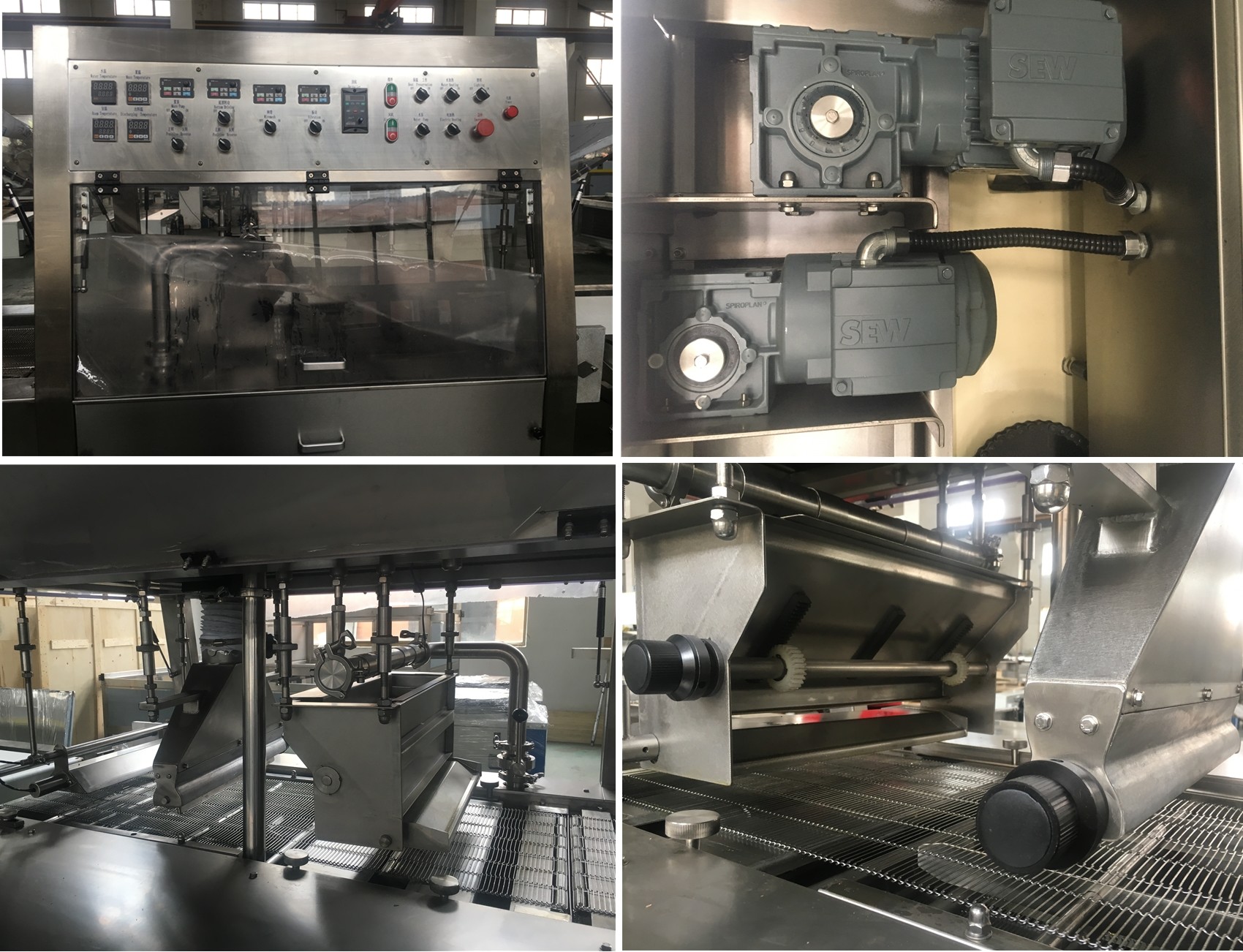 400mm 100kg/H Chocolate Small Chocolate Enrobing Machine