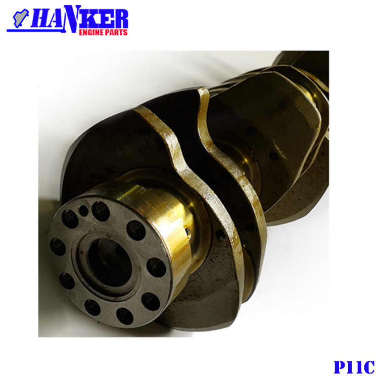 Excavator Parts Cast Steel Crankshaft For P11C Engine