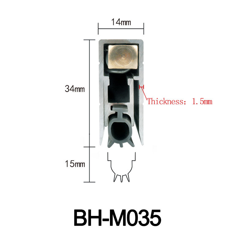 Dustproof Alu Automatic Door Bottom Seals Concealed For Home