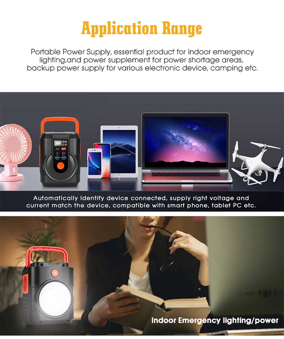 100W Solar Portable Power Station Battery 110V 220V Generator For Outdoor Camping