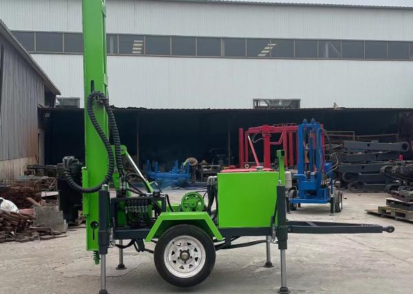 Small Well Drilling Machine Water Well Drilling Rig / Trailer Mounted Drilling
