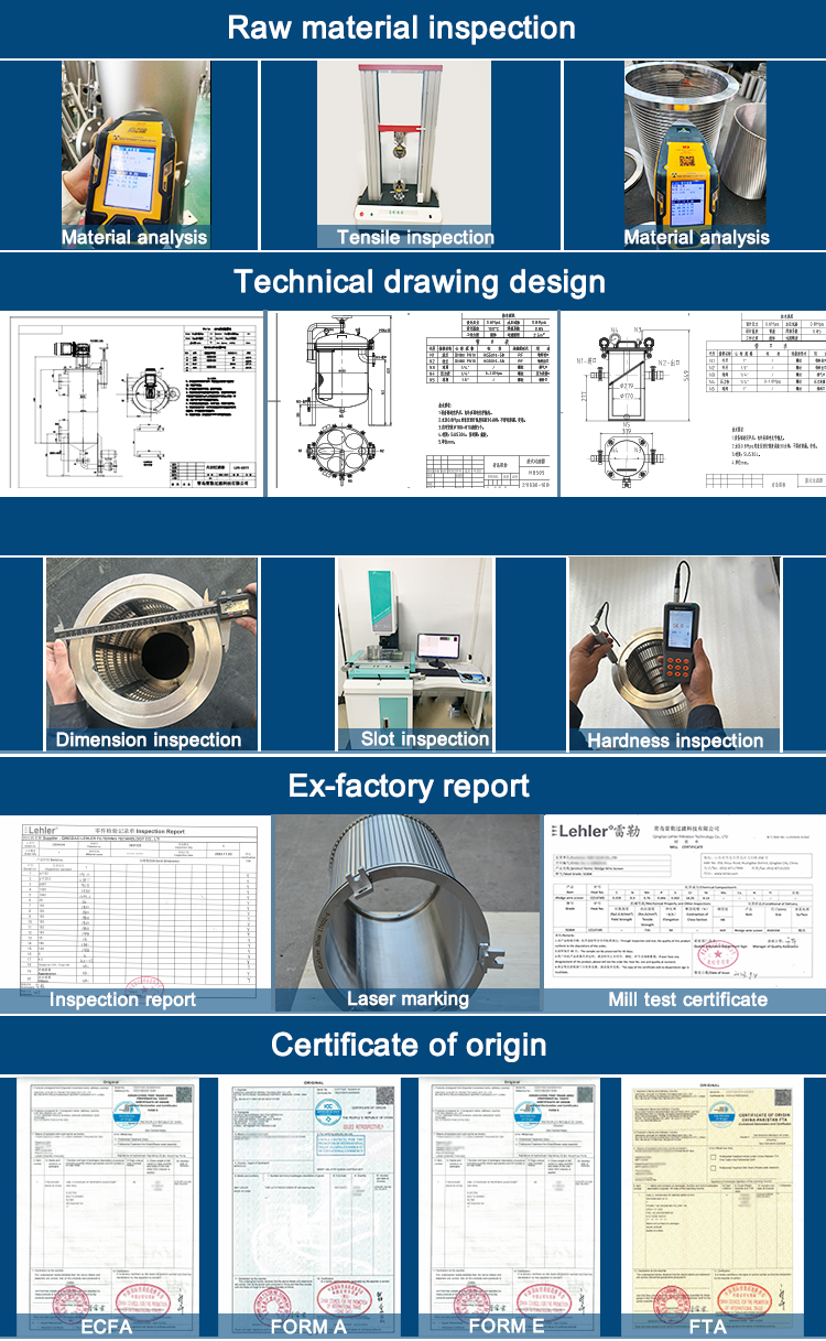 Stainless Steel Vertical Strainer Out Flow Resin Filter With 80mm Inner Dia