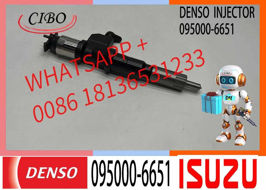 Diesel Common Rail Fuel Injector 095000-6651 8-98030550-1 For ISUZU GIGA 6WF1 Heavy Duty CYZ EXZ 14.3L