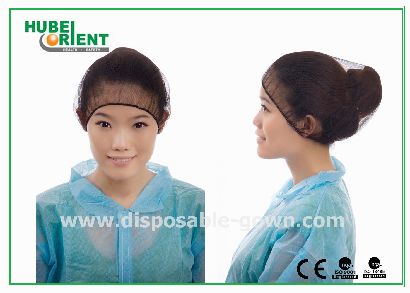 Disposable Stretchable Nylon Hair Nets For Food Processing