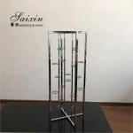 Hot Sale Metal Candlestick Holder Stand Silver Flower Stand Wedding Decoration