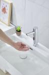 Solid Brass Silver Thermostatic Intelligent Electricity Shower Faucet
